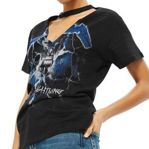 TOPSHOP Metallica Choker Tee